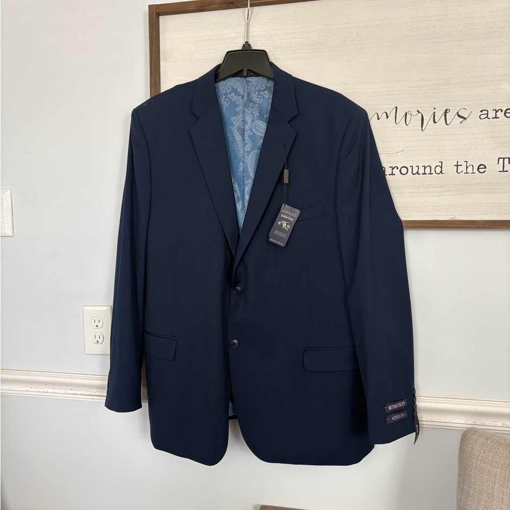 Adolfo Men's Classic Blue Blazer NWT